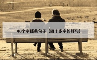 40个字经典句子（四十多字的好句）