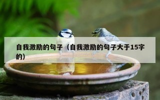 自我激励的句子（自我激励的句子大于15字的）