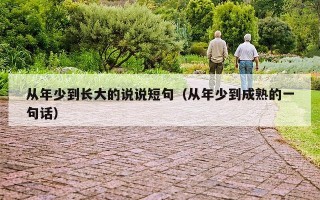 从年少到长大的说说短句（从年少到成熟的一句话）