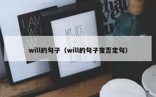 will的句子（will的句子变否定句）