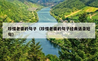 珍惜老婆的句子（珍惜老婆的句子经典语录短句）