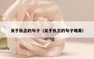 关于执念的句子（关于执念的句子唯美）
