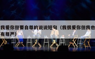 我爱你但要自尊的说说短句（我很爱你但我也有尊严）