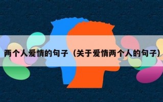 两个人爱情的句子（关于爱情两个人的句子）