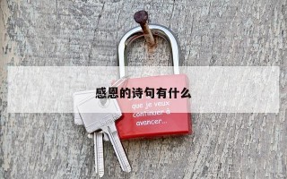 感恩的诗句有什么 感恩的诗句有什么