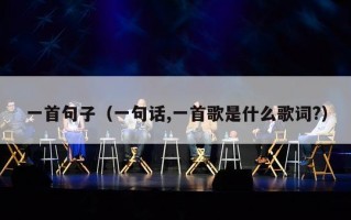 一首句子（一句话,一首歌是什么歌词?）
