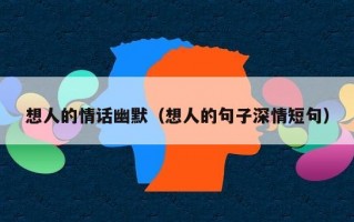 想人的情话幽默（想人的句子深情短句）