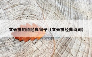 文天祥的诗经典句子（文天祥经典诗词）
