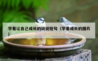 学着让自己成长的说说短句（学着成长的图片）