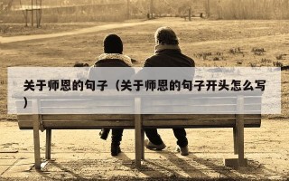 关于师恩的句子（关于师恩的句子开头怎么写）