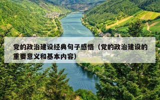 党的政治建设经典句子感悟（党的政治建设的重要意义和基本内容）