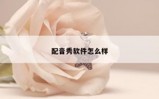 配音秀软件怎么样