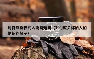 对待欺负你的人说说短句（对付欺负你的人的绝招的句子）