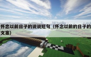 怀恋以前日子的说说短句（怀念以前的日子的文案）