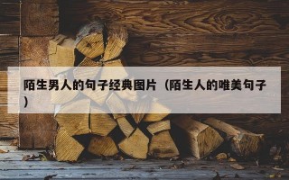 陌生男人的句子经典图片（陌生人的唯美句子）