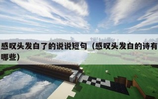 感叹头发白了的说说短句（感叹头发白的诗有哪些）