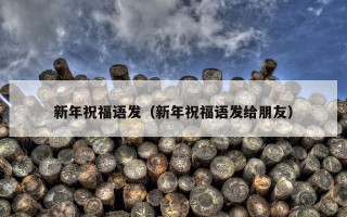 新年祝福语发（新年祝福语发给朋友）