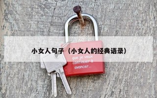 小女人句子（小女人的经典语录）