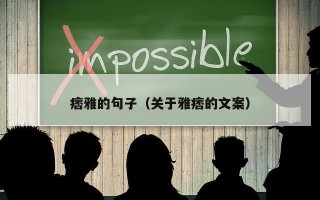 痞雅的句子（关于雅痞的文案）
