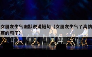 女朋友生气幽默说说短句（女朋友生气了高情商的句子）