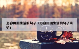 形容田园生活的句子（形容田园生活的句子简短）