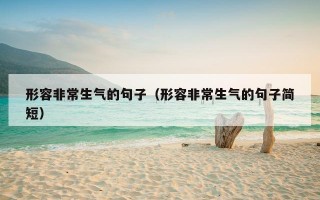形容非常生气的句子（形容非常生气的句子简短）