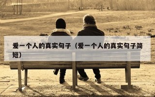 爱一个人的真实句子（爱一个人的真实句子简短）