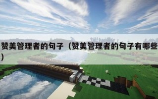 赞美管理者的句子（赞美管理者的句子有哪些）