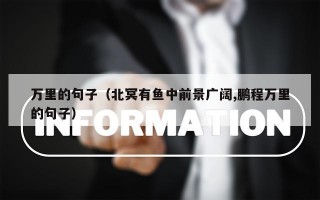 万里的句子（北冥有鱼中前景广阔,鹏程万里的句子）