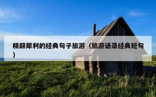 精辟犀利的经典句子旅游（旅游语录经典短句）