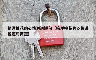 摘洋槐花的心情说说短句（摘洋槐花的心情说说短句简短）