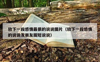 放下一段感情最狠的说说图片（放下一段感情的说说发朋友圈短说说）
