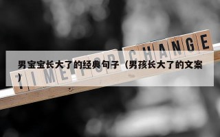 男宝宝长大了的经典句子（男孩长大了的文案）