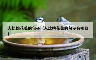 人比桃花美的句子（人比桃花美的句子有哪些）