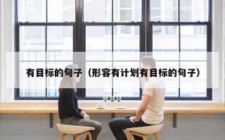 有目标的句子（形容有计划有目标的句子）