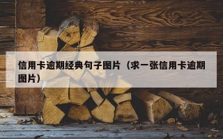 信用卡逾期经典句子图片（求一张信用卡逾期图片）