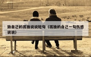 致自己的孤独说说短句（孤独的自己一句伤感说说）