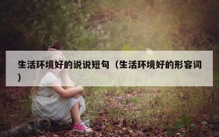 生活环境好的说说短句（生活环境好的形容词）