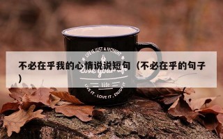 不必在乎我的心情说说短句（不必在乎的句子）