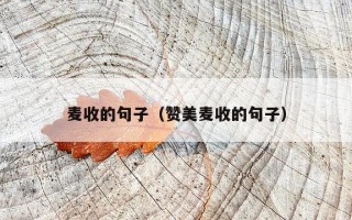 麦收的句子（赞美麦收的句子）