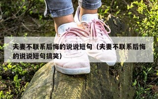 夫妻不联系后悔的说说短句（夫妻不联系后悔的说说短句搞笑）