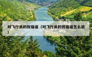 对飞行员的祝福语（对飞行员的祝福语怎么说）