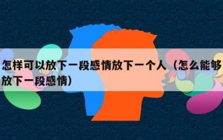 怎样可以放下一段感情放下一个人（怎么能够放下一段感情）