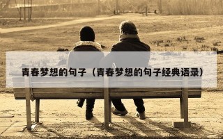 青春梦想的句子（青春梦想的句子经典语录）