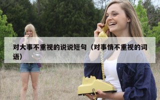 对大事不重视的说说短句（对事情不重视的词语）