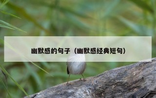 幽默感的句子（幽默感经典短句）