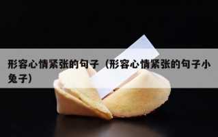 形容心情紧张的句子（形容心情紧张的句子小兔子）