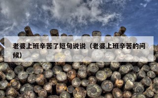 老婆上班辛苦了短句说说（老婆上班辛苦的问候）