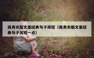 商务衣服文案经典句子简短（商务衣服文案经典句子简短一点）