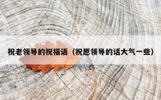 祝老领导的祝福语（祝愿领导的话大气一些）